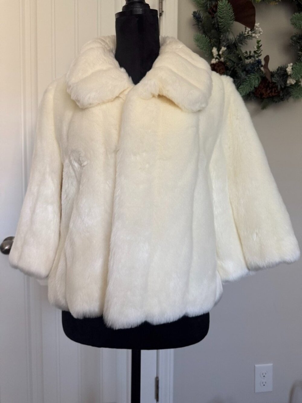 Calvin Klein Faux-Fur Evening Jacket
